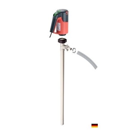 Flux Electric Operated Drum Pump, Drum Pump Tube, Polypropylene, 47" Long, Electric Motor, 120V, 60Hz, 1ph 24-ZORO0112